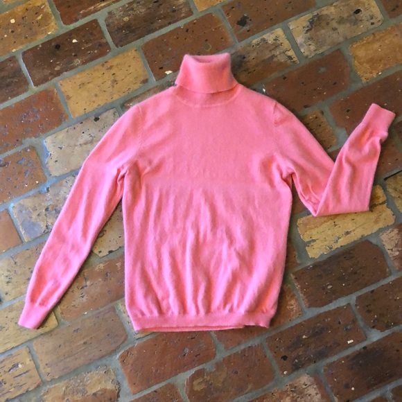 Talbots 100% cashmere sweater peach - Picture 2 of 6